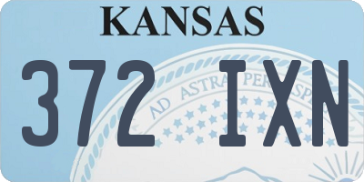 KS license plate 372IXN