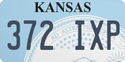 KS license plate 372IXP
