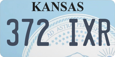 KS license plate 372IXR