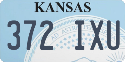KS license plate 372IXU