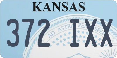 KS license plate 372IXX