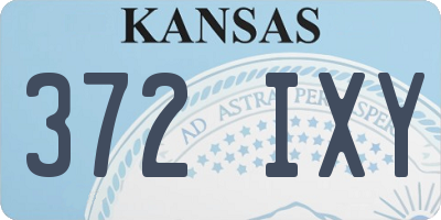 KS license plate 372IXY