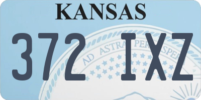 KS license plate 372IXZ