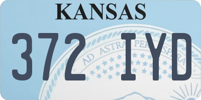 KS license plate 372IYD