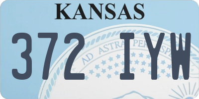 KS license plate 372IYW