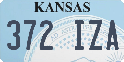 KS license plate 372IZA