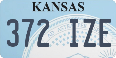 KS license plate 372IZE