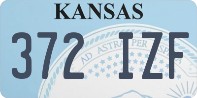 KS license plate 372IZF