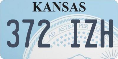 KS license plate 372IZH