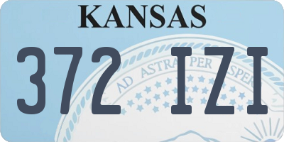 KS license plate 372IZI