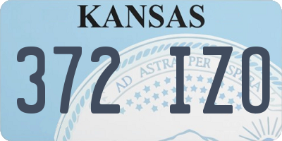 KS license plate 372IZO