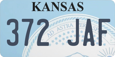 KS license plate 372JAF