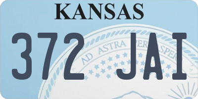 KS license plate 372JAI