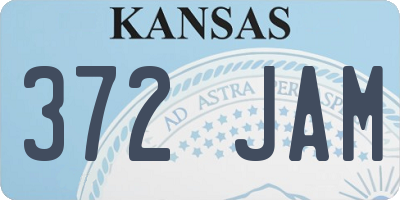 KS license plate 372JAM