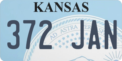 KS license plate 372JAN