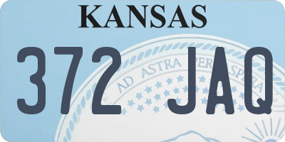 KS license plate 372JAQ