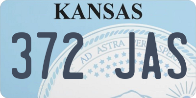 KS license plate 372JAS