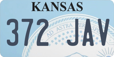 KS license plate 372JAV