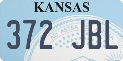 KS license plate 372JBL