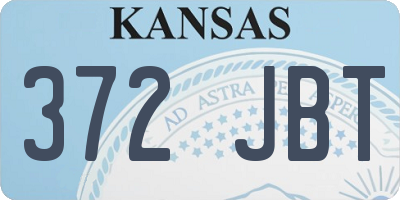 KS license plate 372JBT