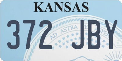 KS license plate 372JBY