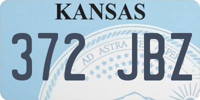 KS license plate 372JBZ