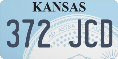 KS license plate 372JCD