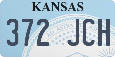 KS license plate 372JCH