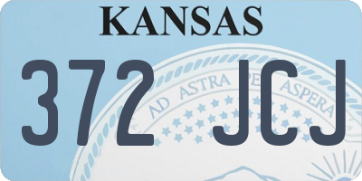 KS license plate 372JCJ