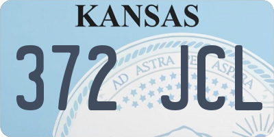 KS license plate 372JCL