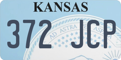 KS license plate 372JCP