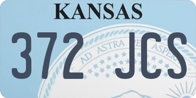 KS license plate 372JCS