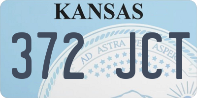 KS license plate 372JCT