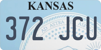 KS license plate 372JCU