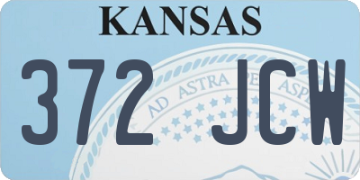 KS license plate 372JCW