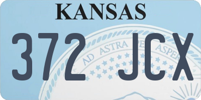 KS license plate 372JCX