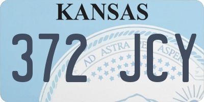 KS license plate 372JCY