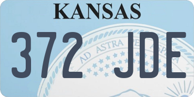 KS license plate 372JDE
