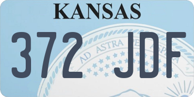 KS license plate 372JDF