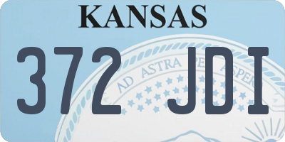 KS license plate 372JDI