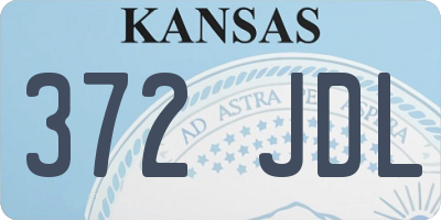 KS license plate 372JDL