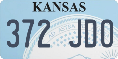 KS license plate 372JDO