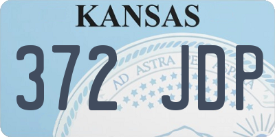 KS license plate 372JDP