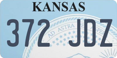 KS license plate 372JDZ