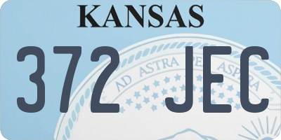 KS license plate 372JEC