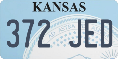 KS license plate 372JED