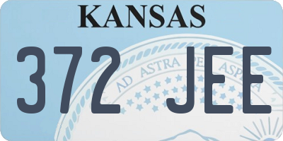 KS license plate 372JEE