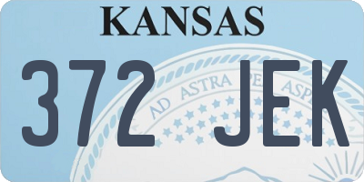 KS license plate 372JEK