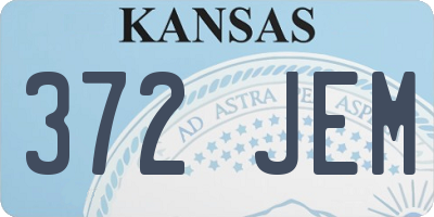 KS license plate 372JEM