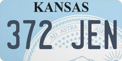 KS license plate 372JEN